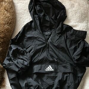 Adidas Black Windbreaker Jacket